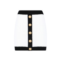 [Balmain] Mini skirt FW25 FF1LB039KI64GAB