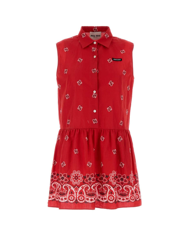 [Miu Miu] Sleeveless dress FW26 MF5889SOOO17XY F0976