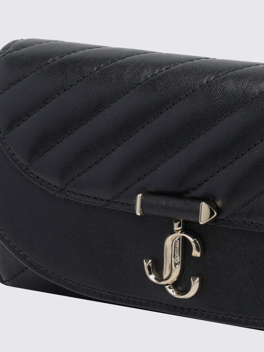 [Jimmy Choo] Minibag FW26 AVNCURVEWALLETCHNHBU BLACK/SHINY GOLD