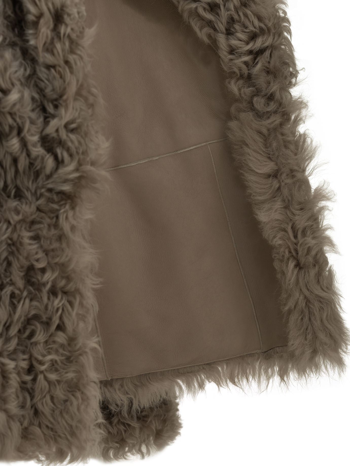 [Blancha] Fur Jacket FW26 26133-300TORTORA