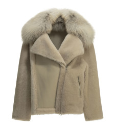 [Blancha] Fur Jacket FW26 26142-200BURRO-NATURALE