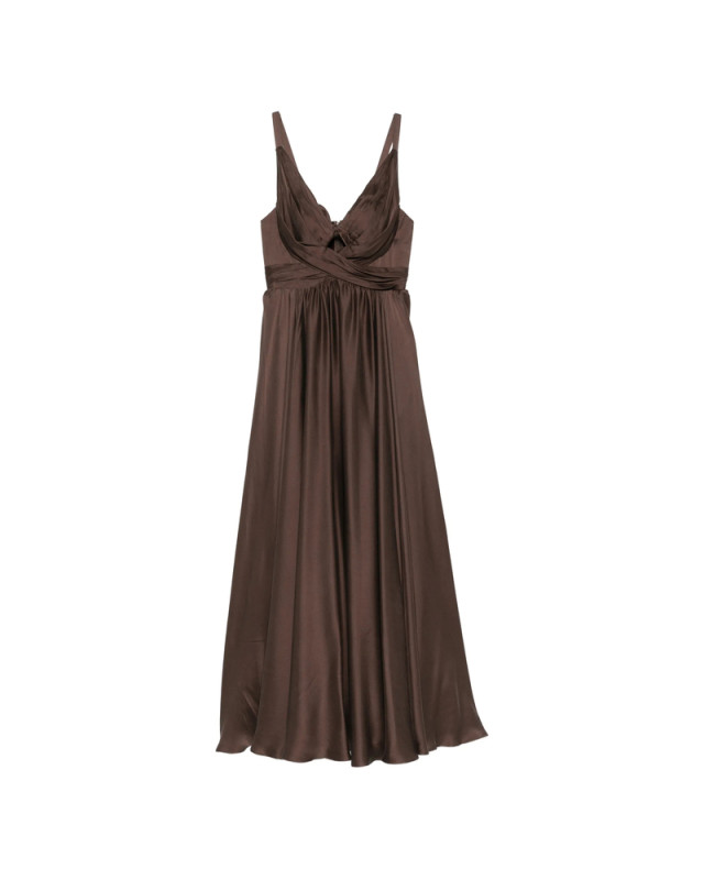 [Zimmermann] Sleeveless dress FW26 5396DF26R  CHOCO