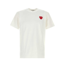 [COMME DES GARCONS PLAY] T-shirts Short Sleeve FW26 AXT801051 WHITERED