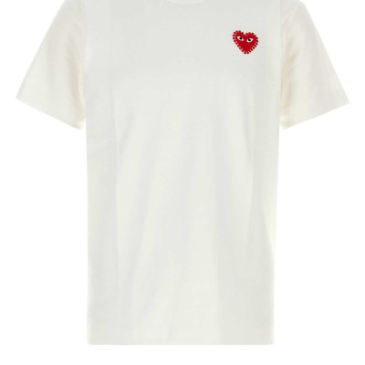 [COMME DES GARCONS PLAY] T-shirts Short Sleeve FW26 AXT801051 WHITERED