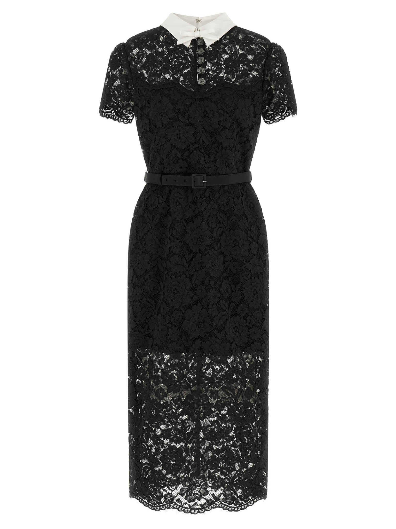 [SELF PORTRAIT] Short sleeve dress FW26 AW26019MABBLACK