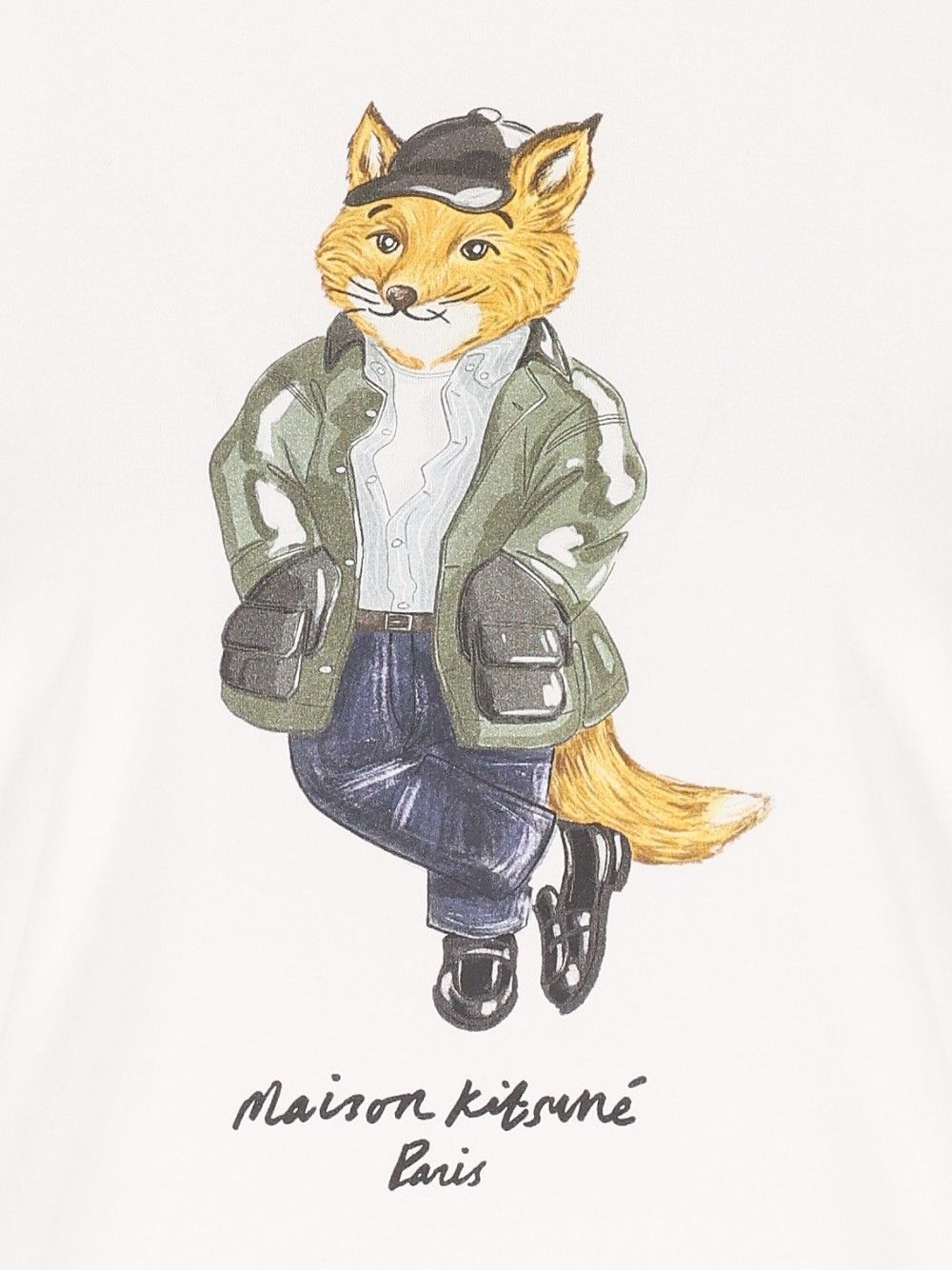 [MAISON KITSUNE] T-shirts Short Sleeve CO MRWJT11KJ7026P100