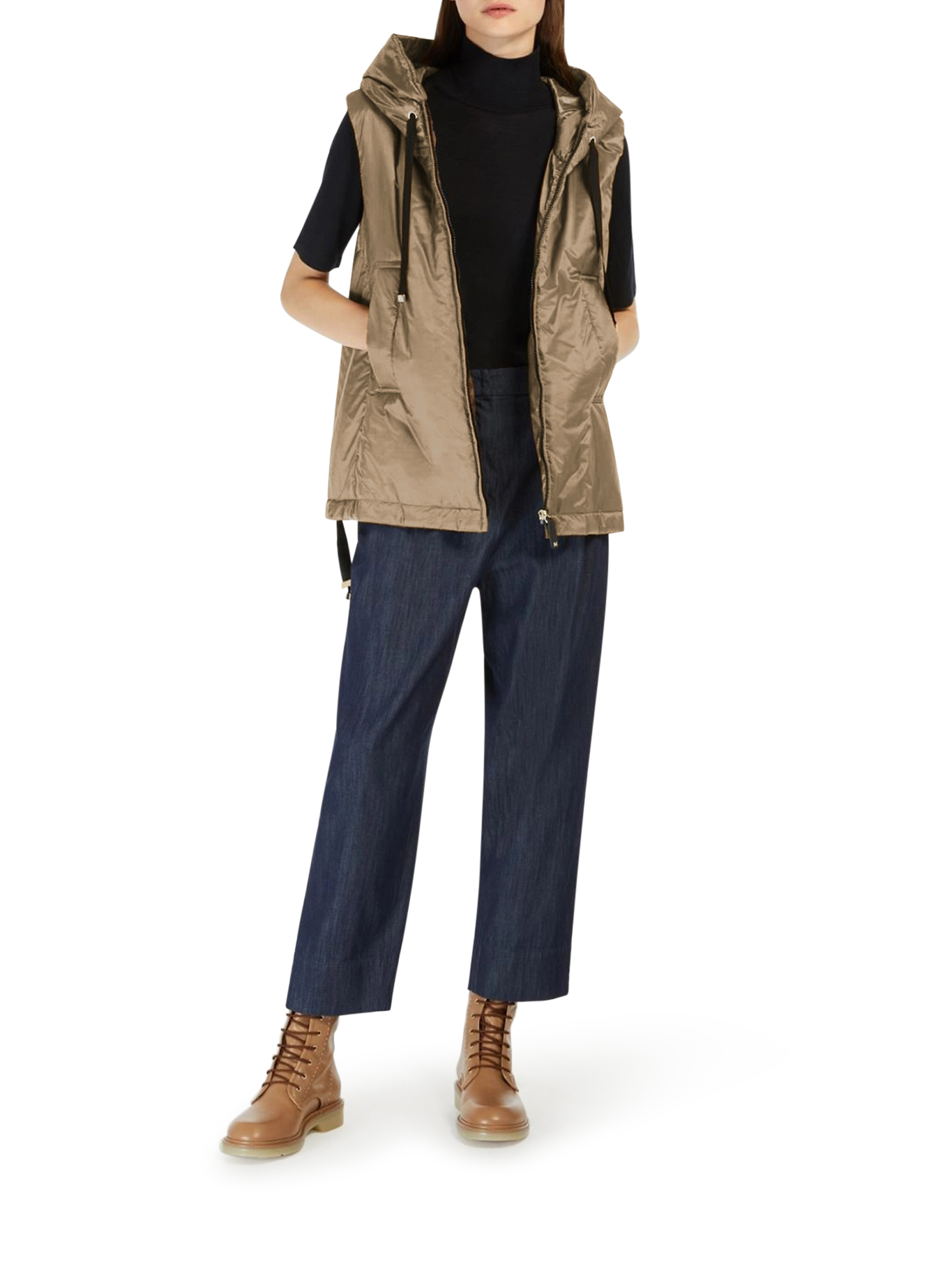 [MAX MARA THE CUBE] Down Vest FW26 2619291044600075 MARRONE BEIGE