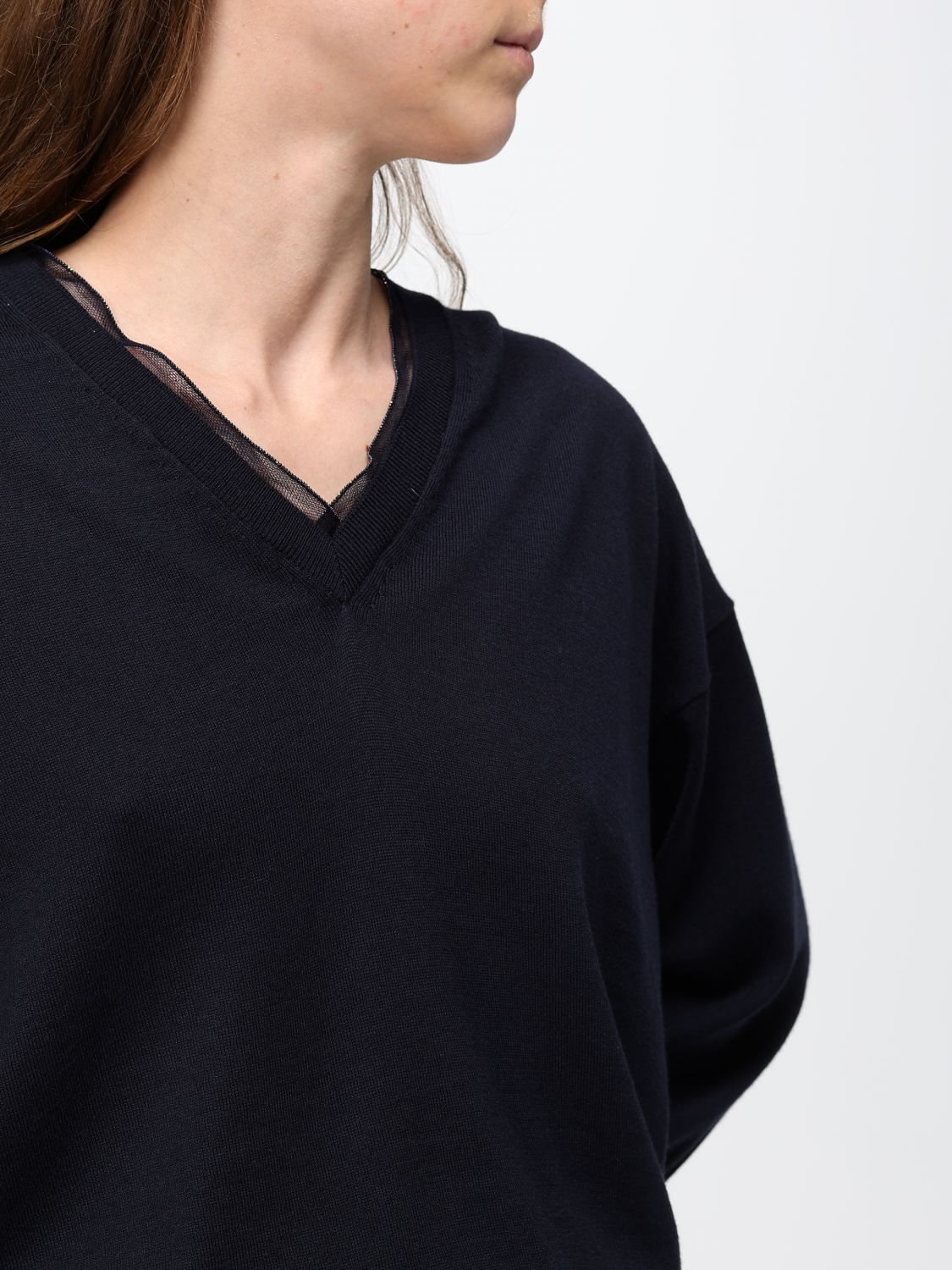 [Fabiana Filippi] Knitwear FW26 MAD216F035L930 BLU NOTTE