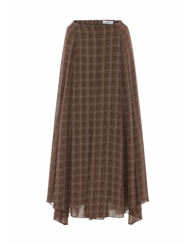 [Eleh] Long skirt FW26 0294MARRONE