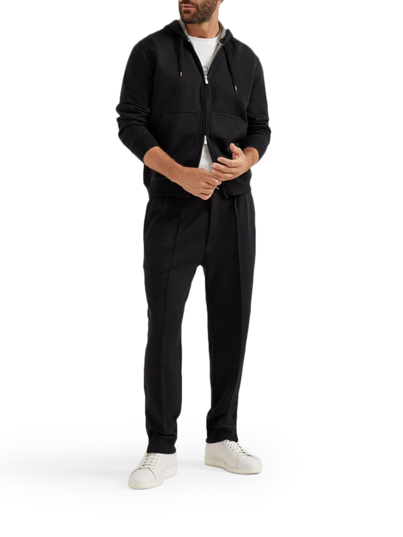 [Brunello Cucinelli] Zip Up FW26 MM8319069GC101 BLACK