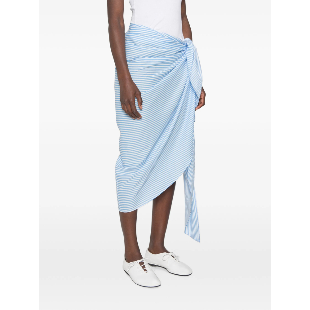 [THE FRANKIE SHOP] Long skirt FW26 THIRA WRAP  BLUWH