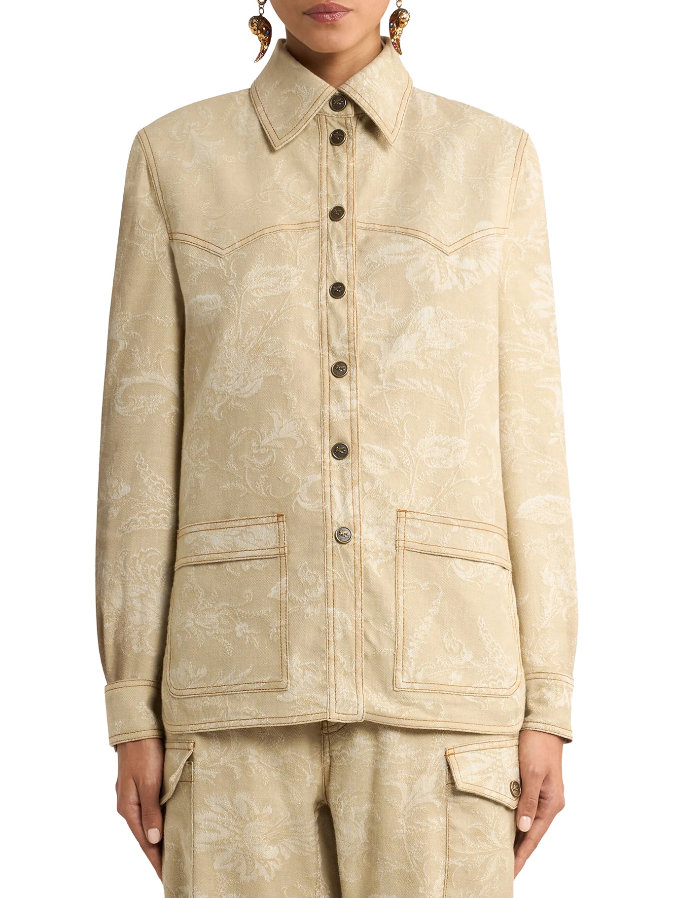 [Etro] Shirt SS26 WRNE000999TJEK7S9820S9820 BEIGE
