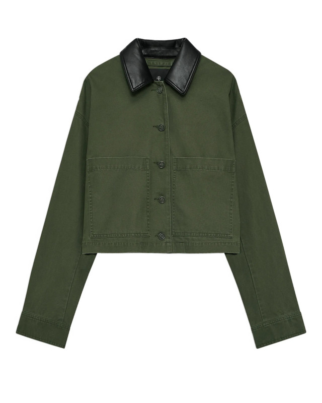 [Anine Bing] Casual Jacket FW26 A0112608AYG4ARMY GREEN