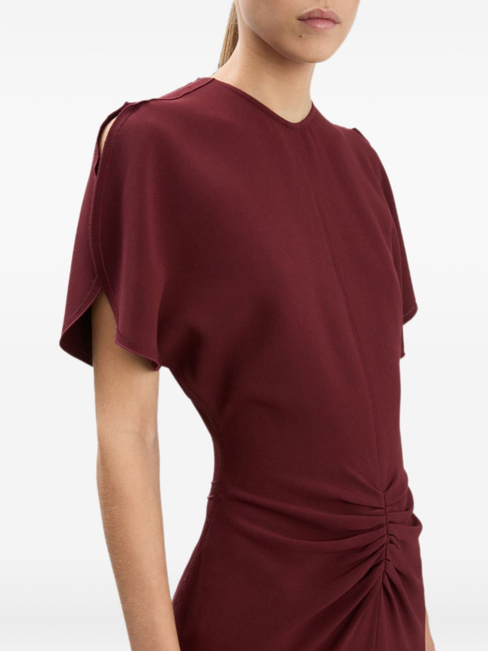 [VICTORIA BECKHAM] Short sleeve dress FW26 1226WDR005227ABURGUNDY