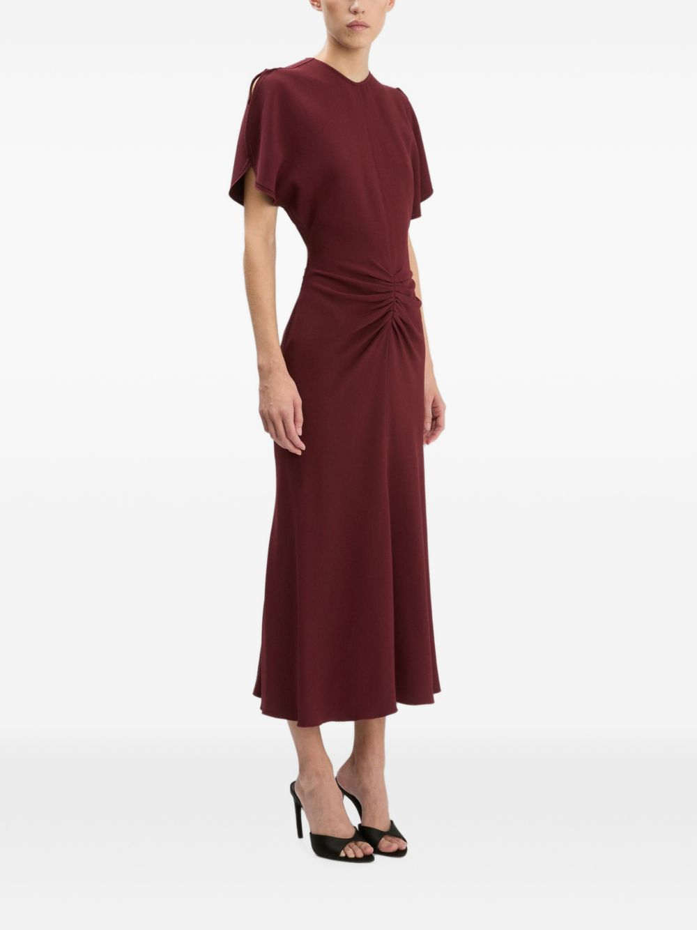[VICTORIA BECKHAM] Short sleeve dress FW26 1226WDR005227ABURGUNDY