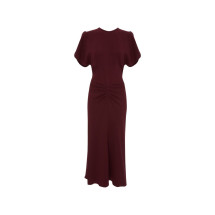[VICTORIA BECKHAM] Short sleeve dress FW26 1226WDR005227ABURGUNDY