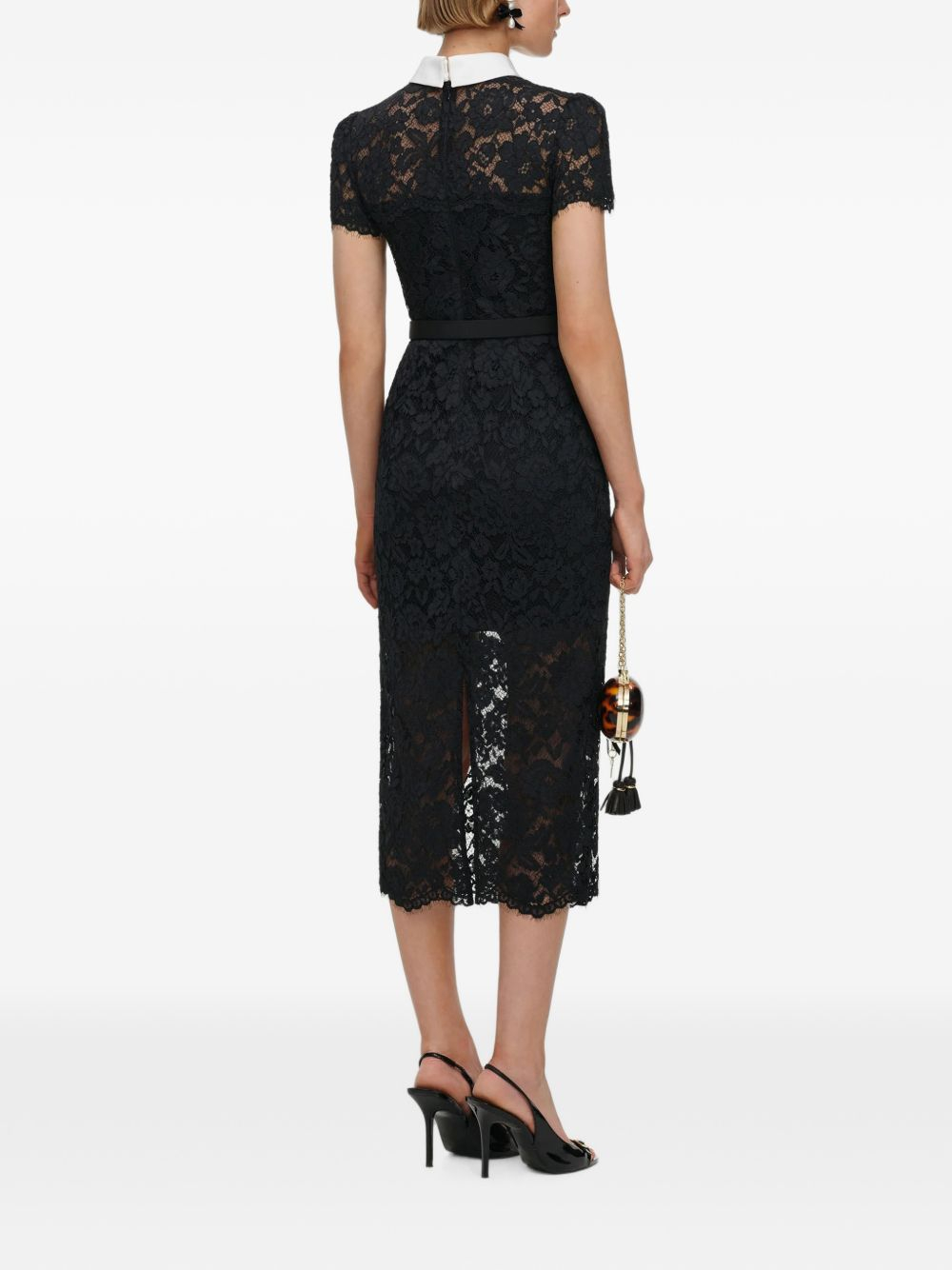[SELF PORTRAIT] Short sleeve dress FW26 AW26019MABBLACK