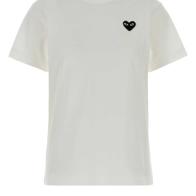 [COMME DES GARCONS PLAY] T-shirts Short Sleeve FW26 AXT064051 WHITE