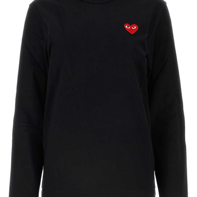 [COMME DES GARCONS PLAY] T-shirts Long Sleeve FW26 AXT118051 BLACK