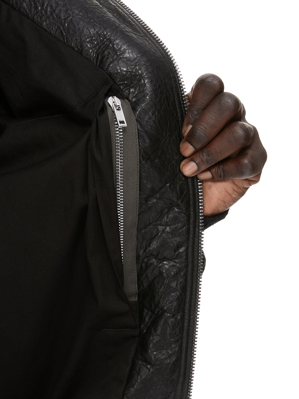 [Rick Owens] Leather Jacket FW26 RU02F4751WMT09