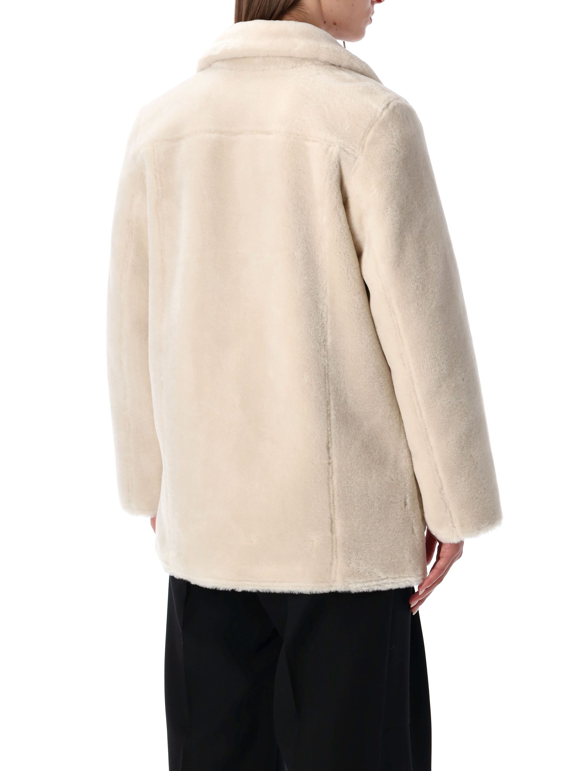 [Urbancode] Fur Jacket FW25 BJ20011RICE
