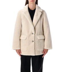 [Urbancode] Fur Jacket FW25 BJ20011RICE