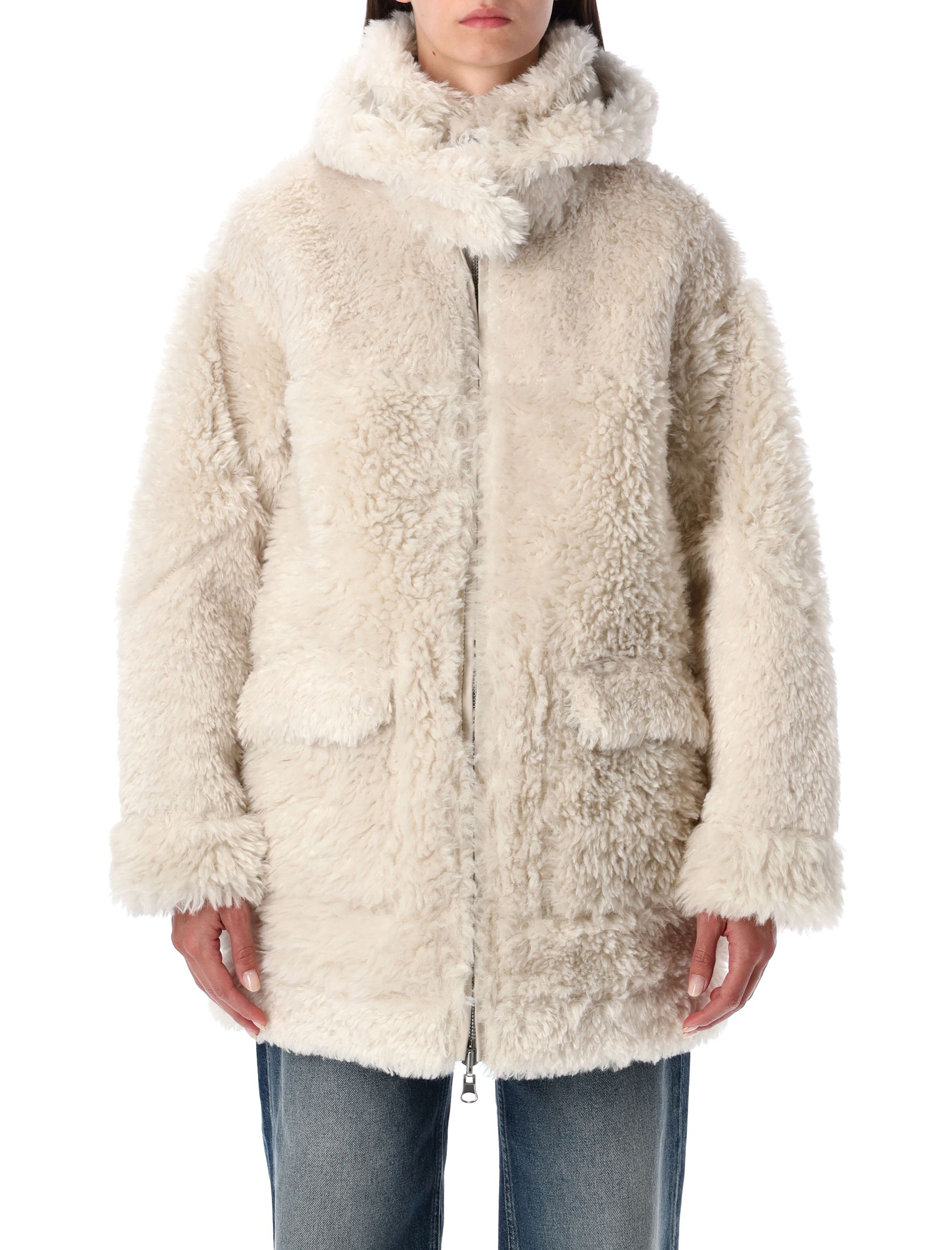 [Urbancode] Fur Jacket FW25 BJ20024CHALKY
