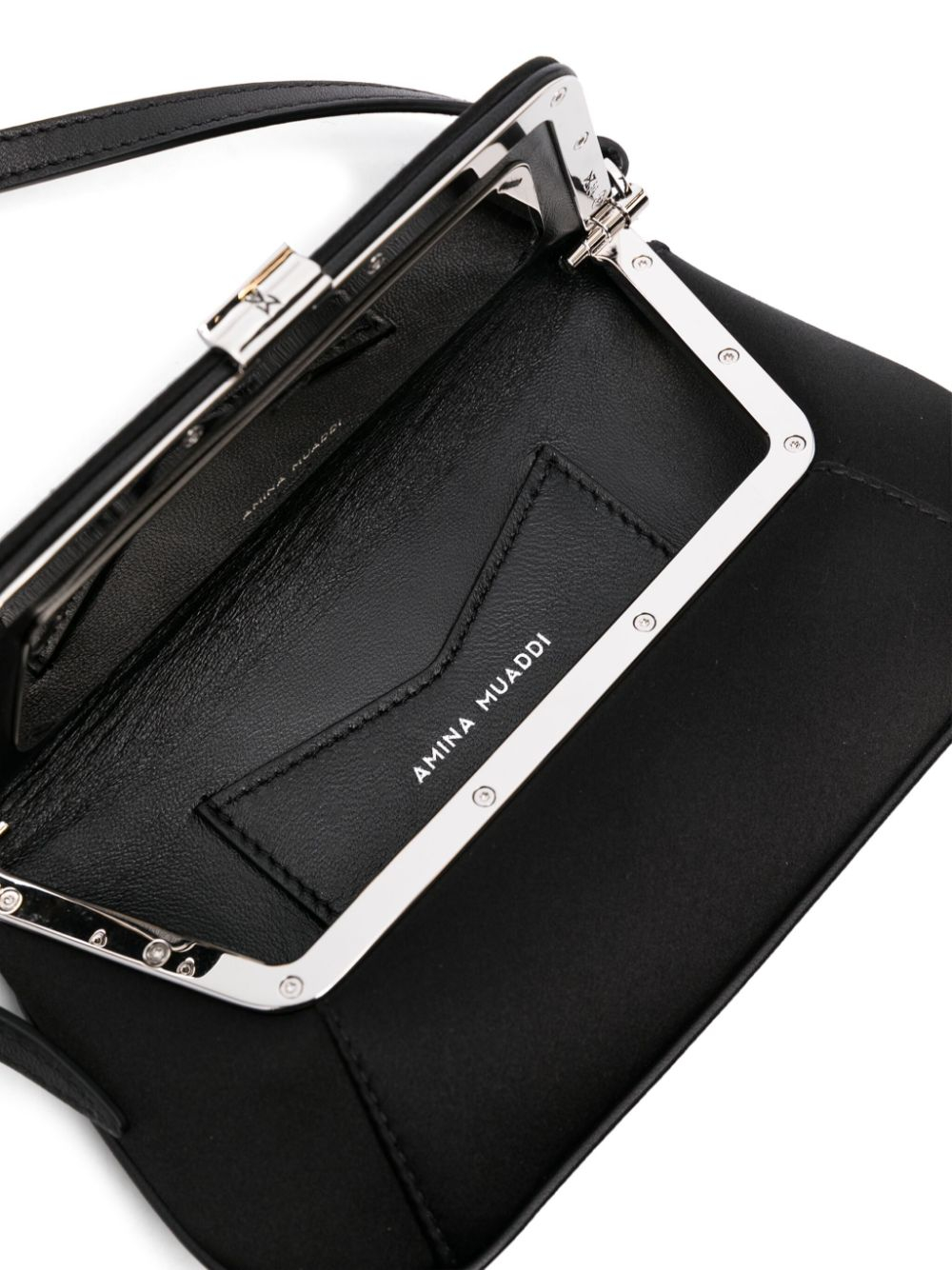[Amina Muaddi] Shoulder bag SS24 AMIMINISATINBLACK
