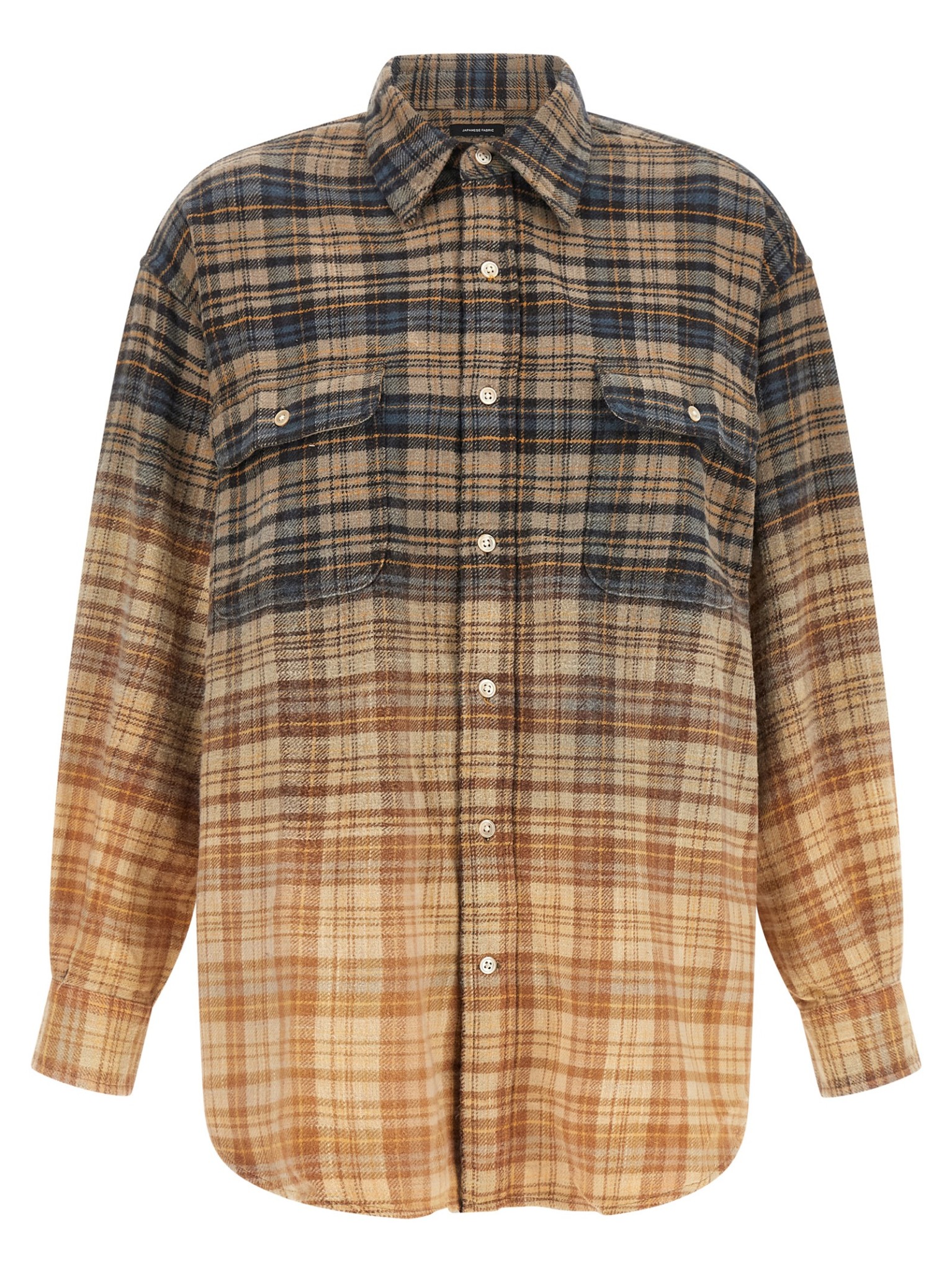[R13] Shirts Long Sleeve FW26 R13WR415R855BDIPBLEACHLIGHTBLUEYELLOWPLAID