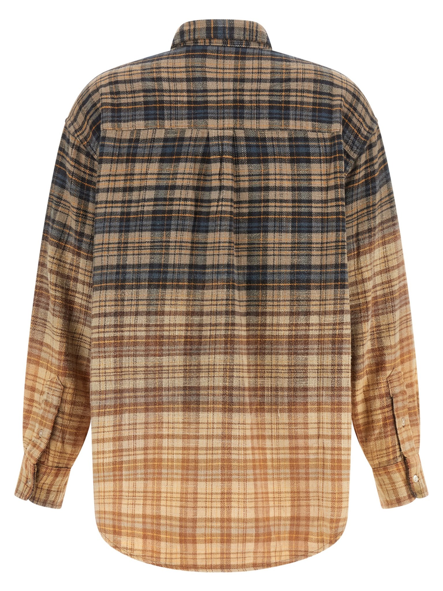 [R13] Shirts Long Sleeve FW26 R13WR415R855BDIPBLEACHLIGHTBLUEYELLOWPLAID