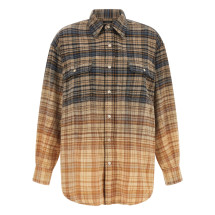[R13] Shirts Long Sleeve FW26 R13WR415R855BDIPBLEACHLIGHTBLUEYELLOWPLAID