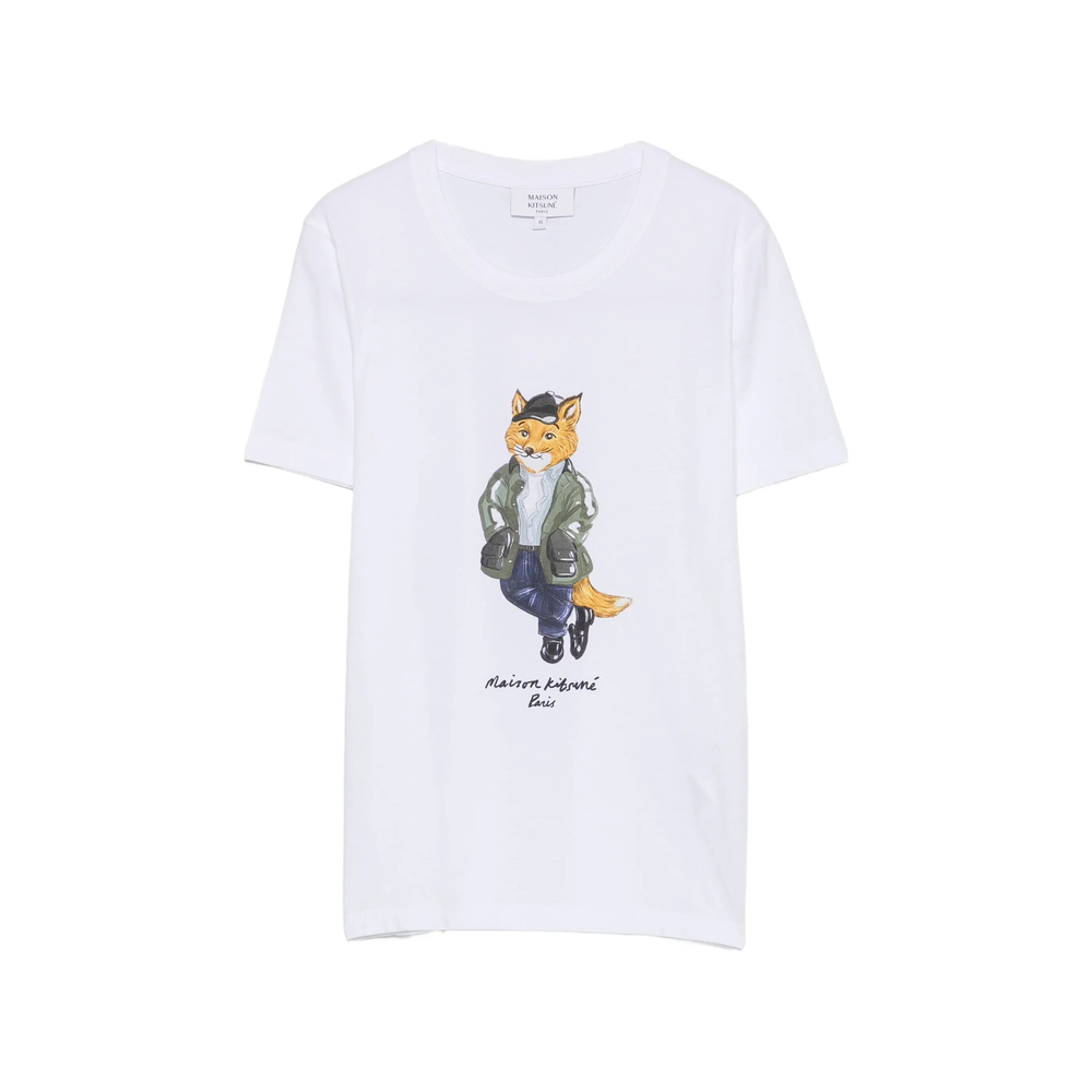 [MAISON KITSUNE] T-shirts Short Sleeve FW26 MRWJT11KJ7026  WHITE