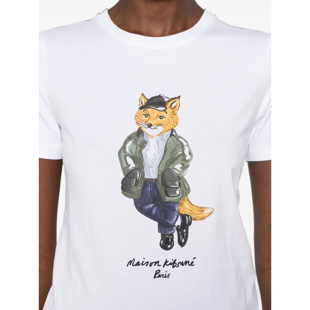 [MAISON KITSUNE] T-shirts Short Sleeve FW26 MRWJT11KJ7026  WHITE
