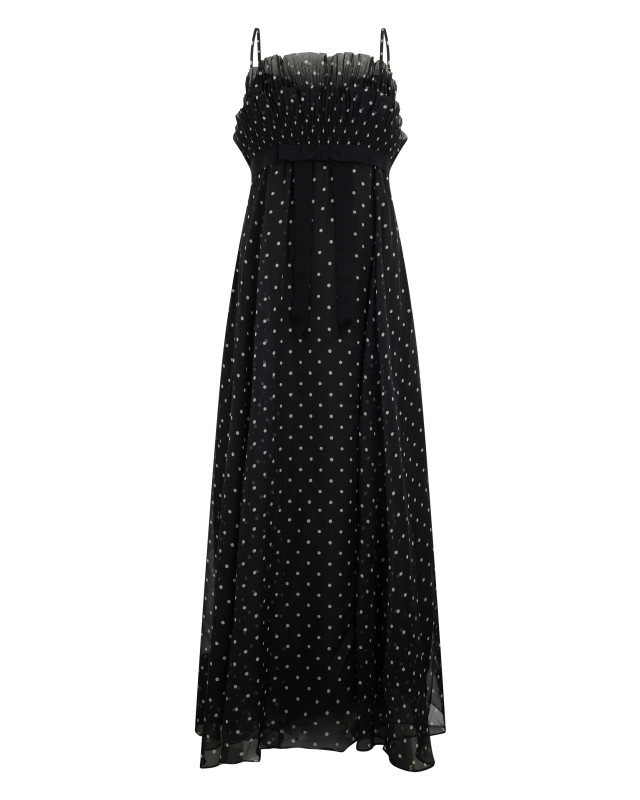 Long polka dot dress
