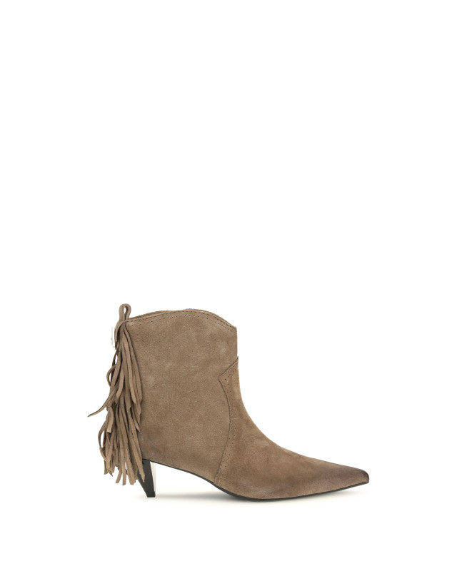 Suede leather Didi ankle Boots with fringes
