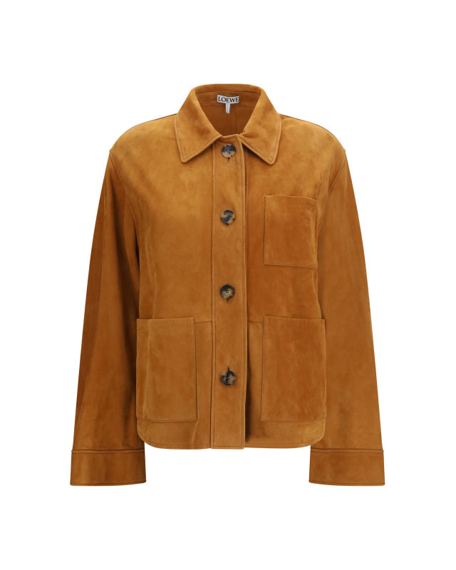 Suede goat leather workwear Jacket