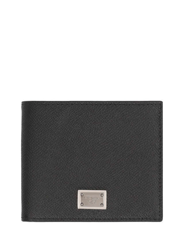 Leather flap-over wallet