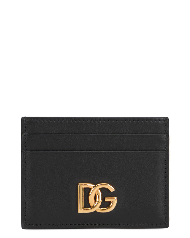 Leather cardholder with logo