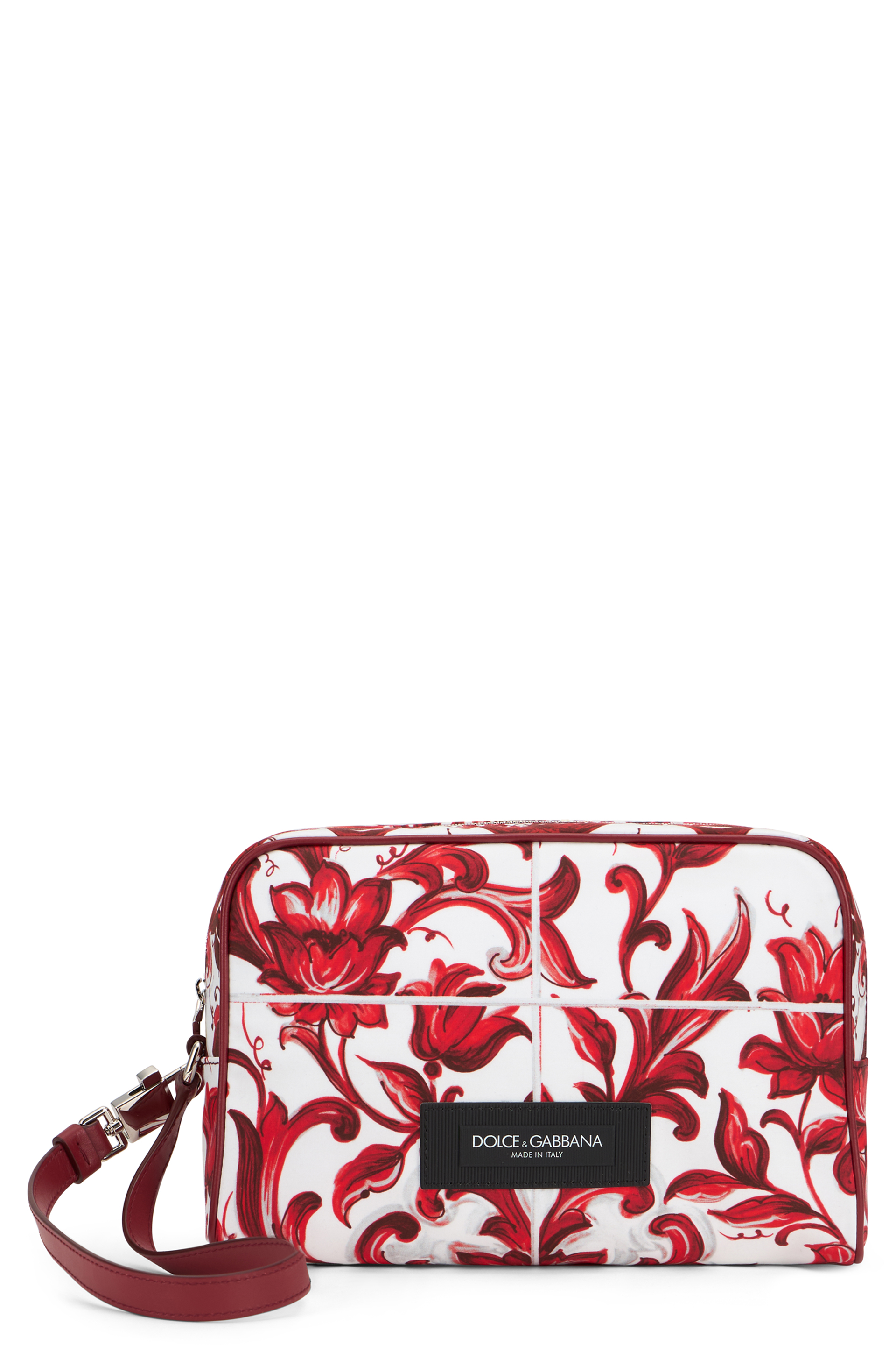 Handbag with majolica print