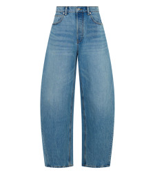 Denim wide-leg jeans