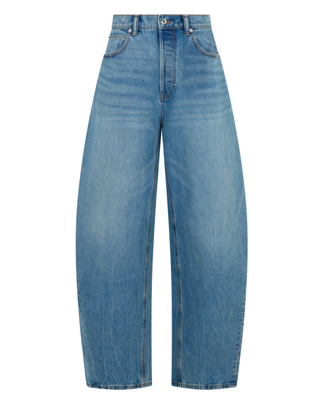 Denim wide-leg jeans