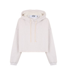 Cropped hoodie in cotton