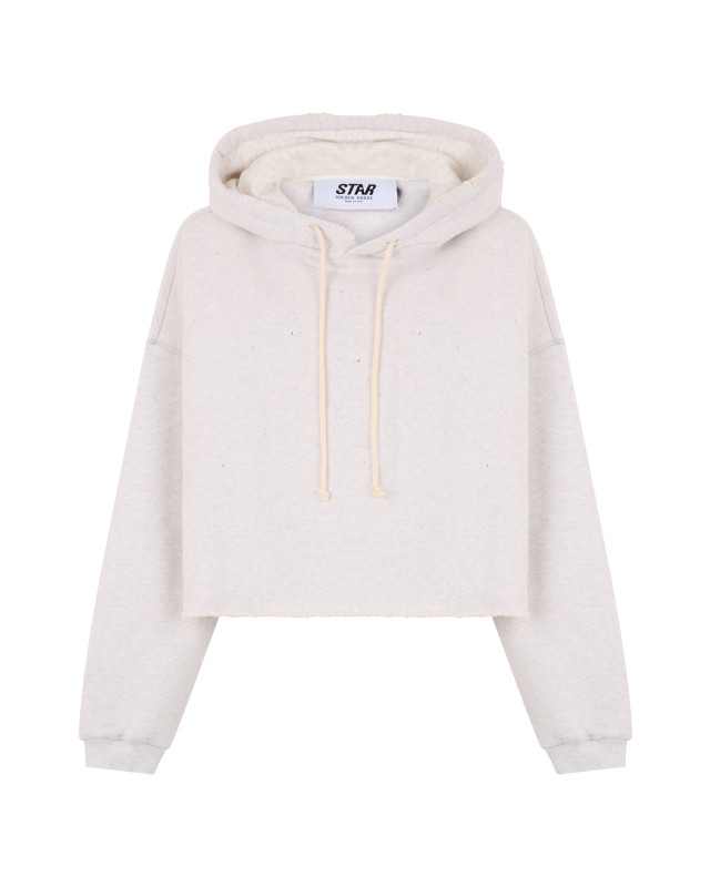 Cropped hoodie in cotton