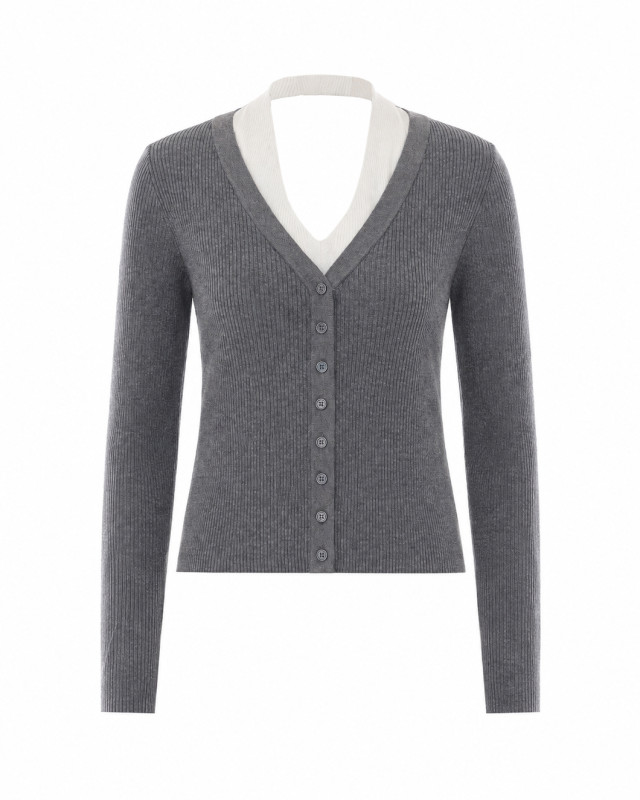[Eleh] Cardigan FW26 0008.GRIGIO